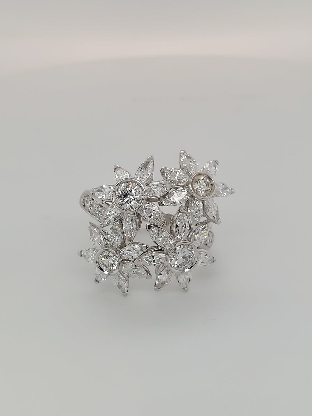 4 Carat Diamond Flower Ring