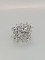 4 Carat Diamond Flower Ring