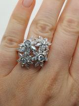 4 Carat Diamond Flower Ring