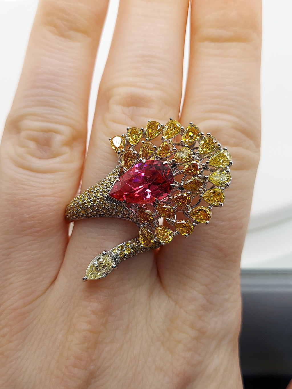 Spinel & Diamond Fashion Ring