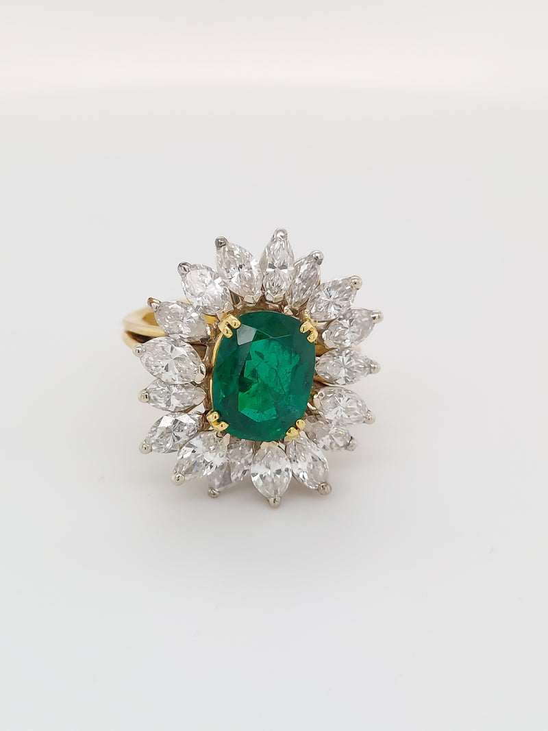 3 Carat Emerald & Diamond Ring