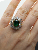 3 Carat Emerald & Diamond Ring