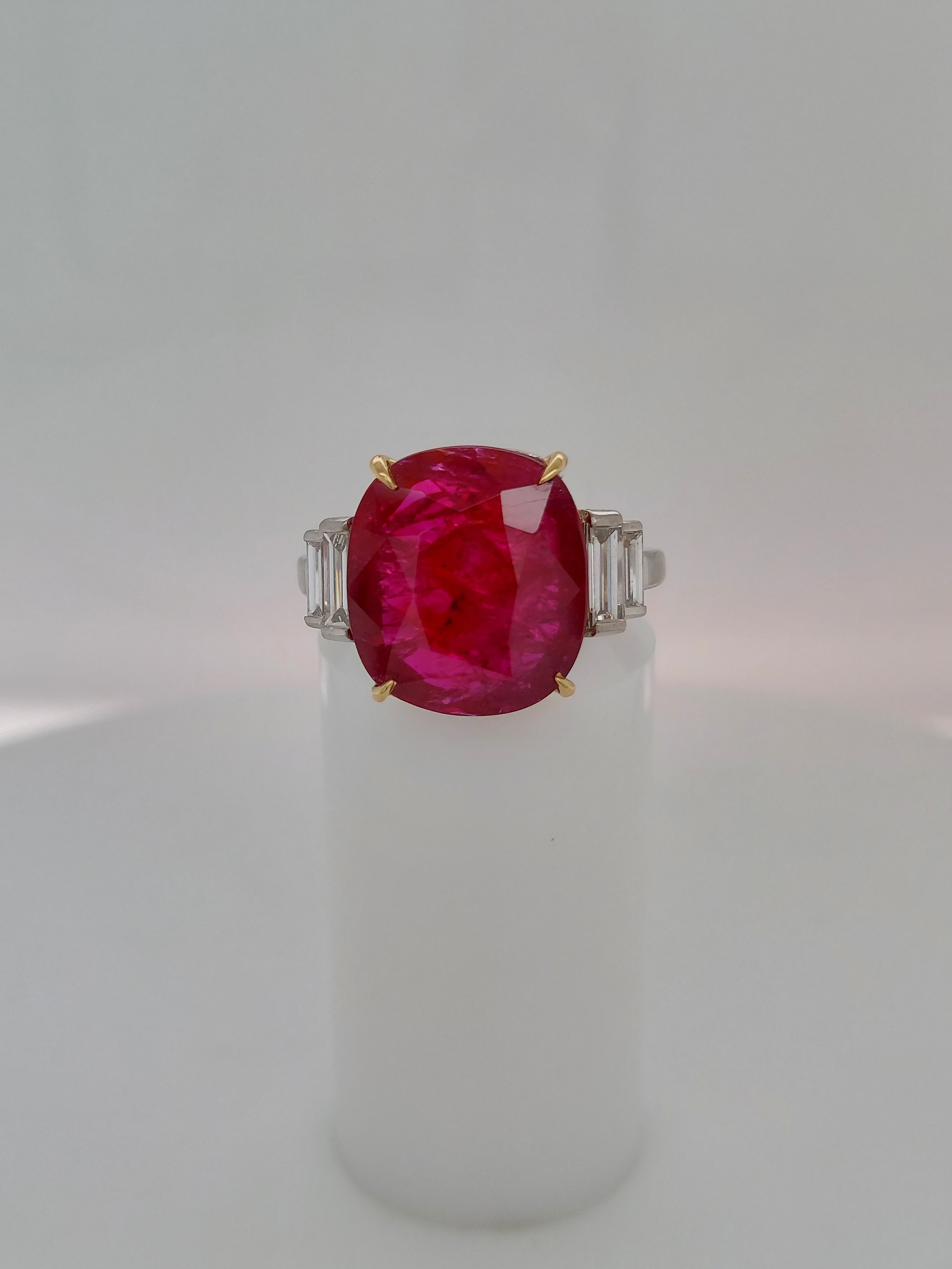 5 Carat Red Ruby Diamond Ring