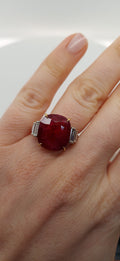 5 Carat Red Ruby Diamond Ring