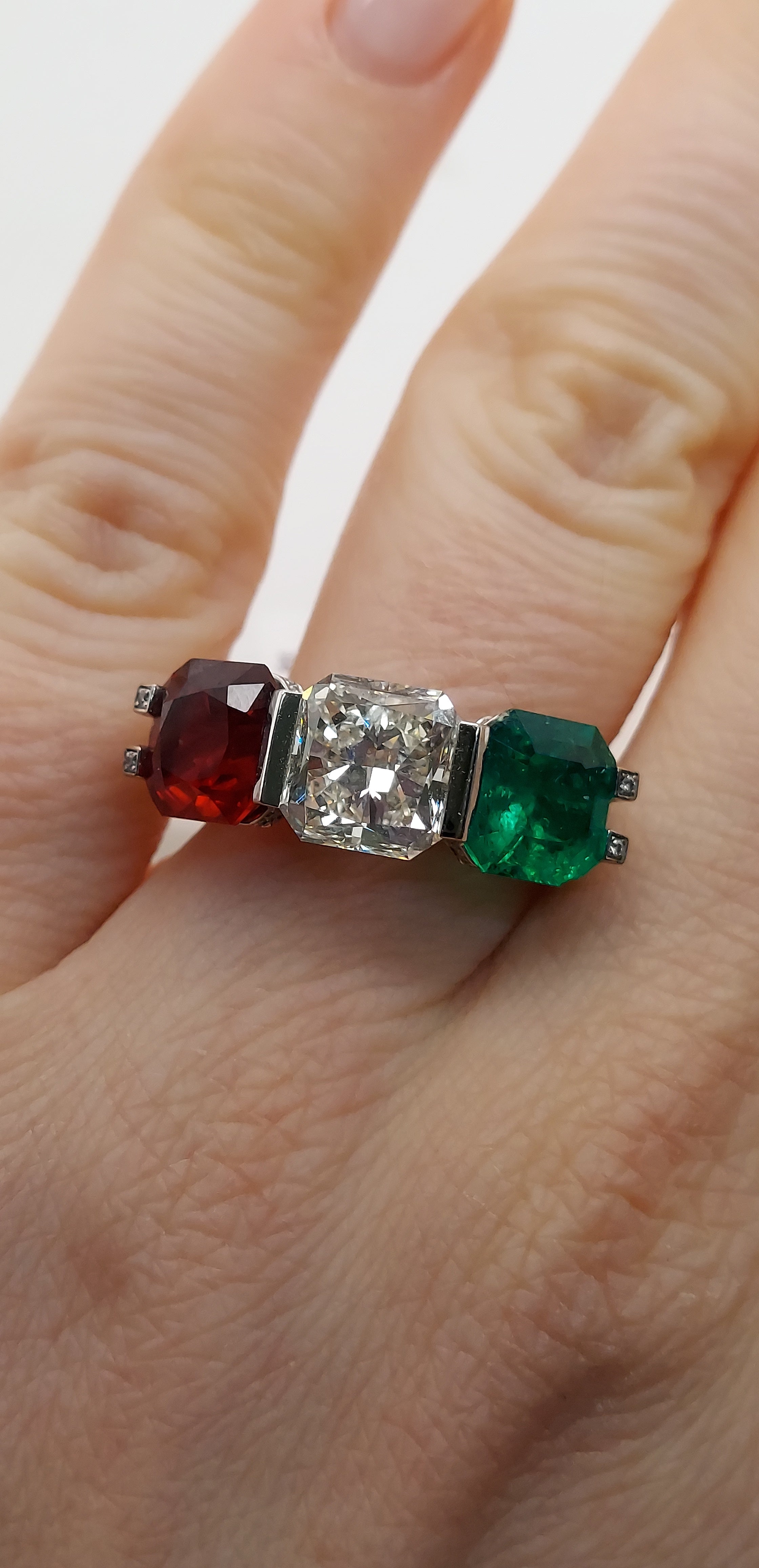 Ruby & Emerald & Diamond Ring