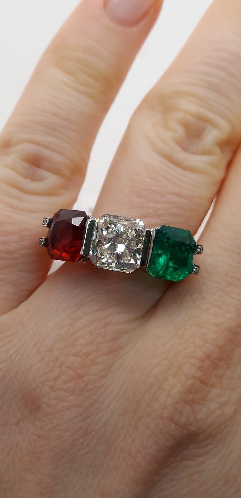 Ruby & Emerald & Diamond Ring