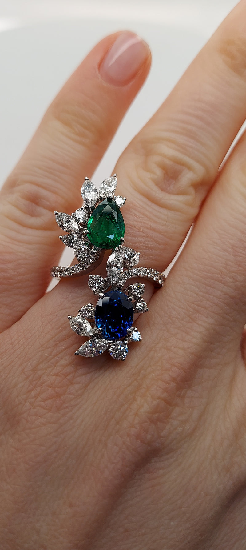 Crivelli Sapphire & Emerald Ring