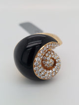 Black Onyx Diamond Ring