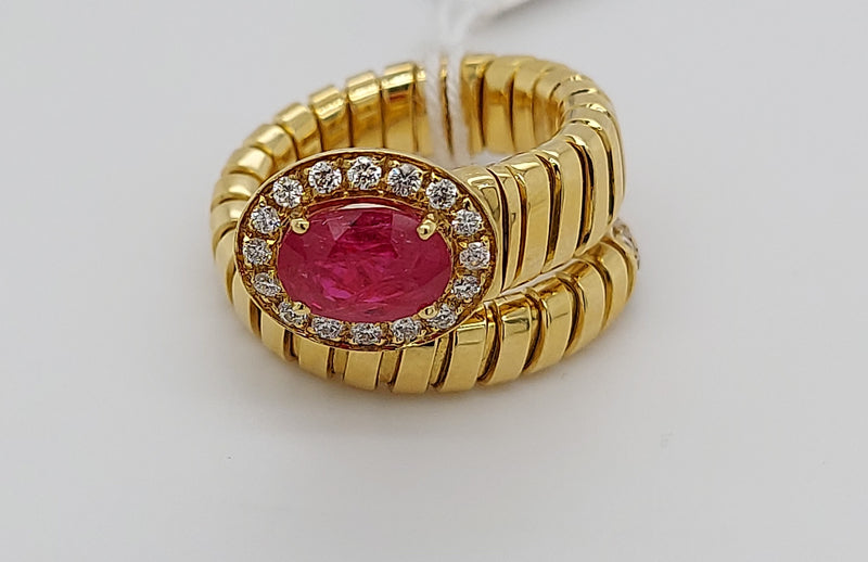 1.73 Carat Ruby & Diamond Ring