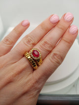 1.73 Carat Ruby & Diamond Ring