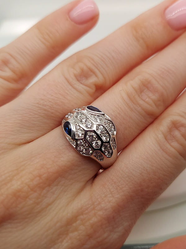 Bvlgari Diamond & Sapphire Fashion Ring