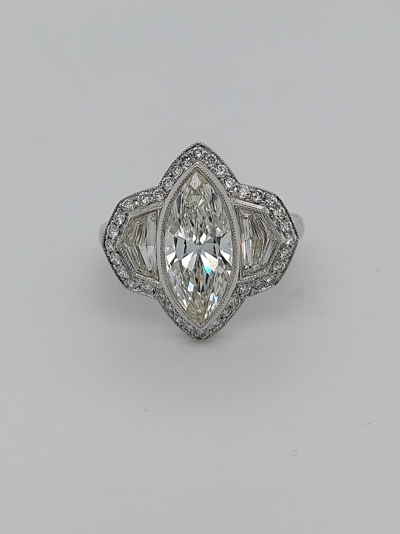 9 Carat Marquise Vintage Diamond Ring