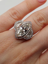 9 Carat Marquise Vintage Diamond Ring