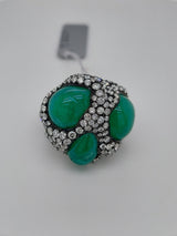 15 Carat Emerald 8 Carat Diamond Ring