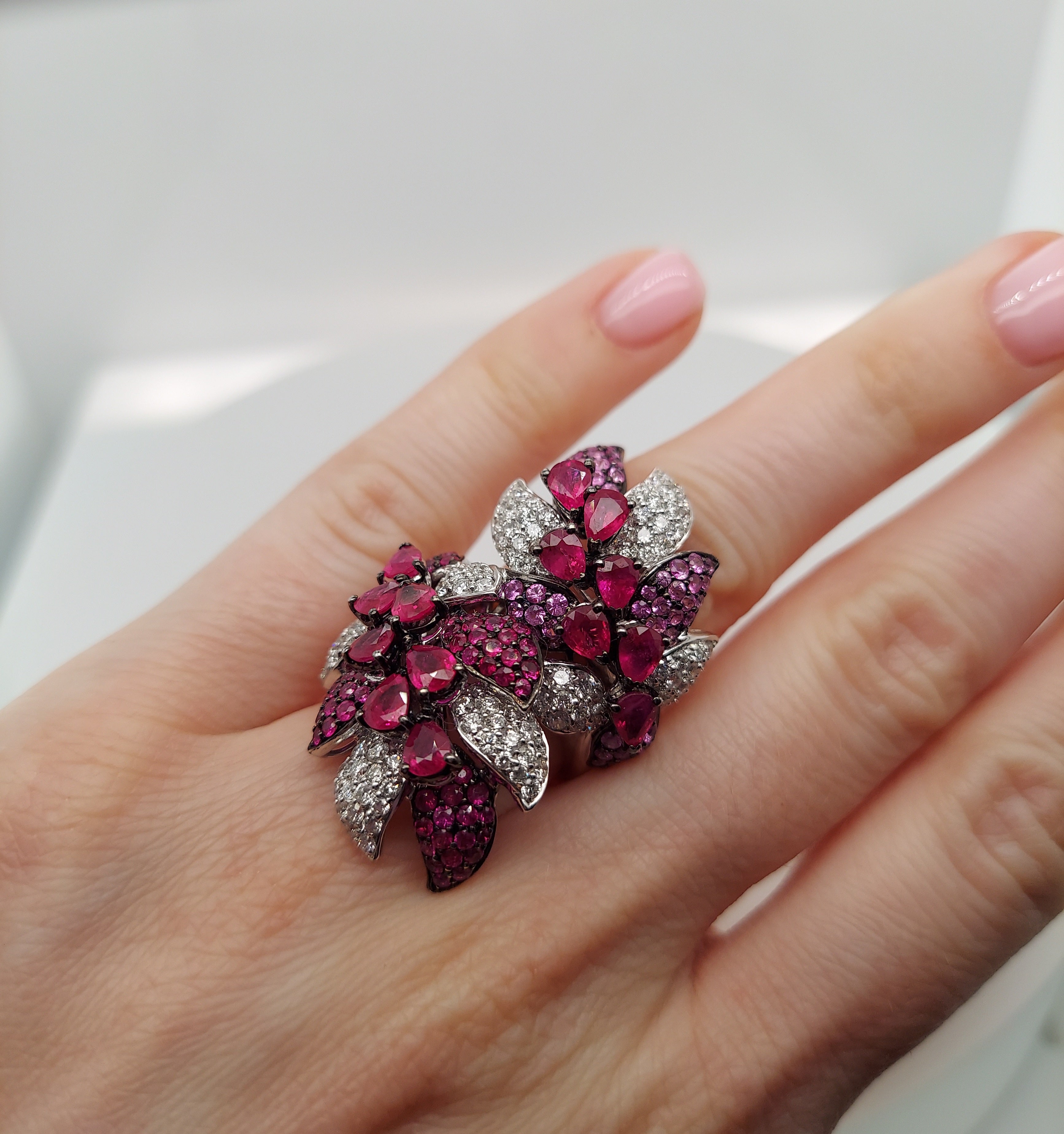 Ruby & Pink Sapphire Diamond Ring