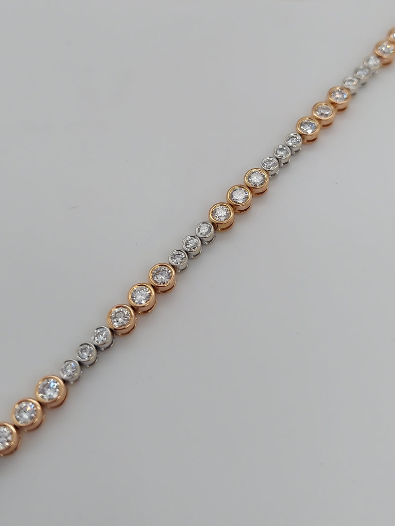 5 Carat Diamond Tennis Bracelet Bezel Set