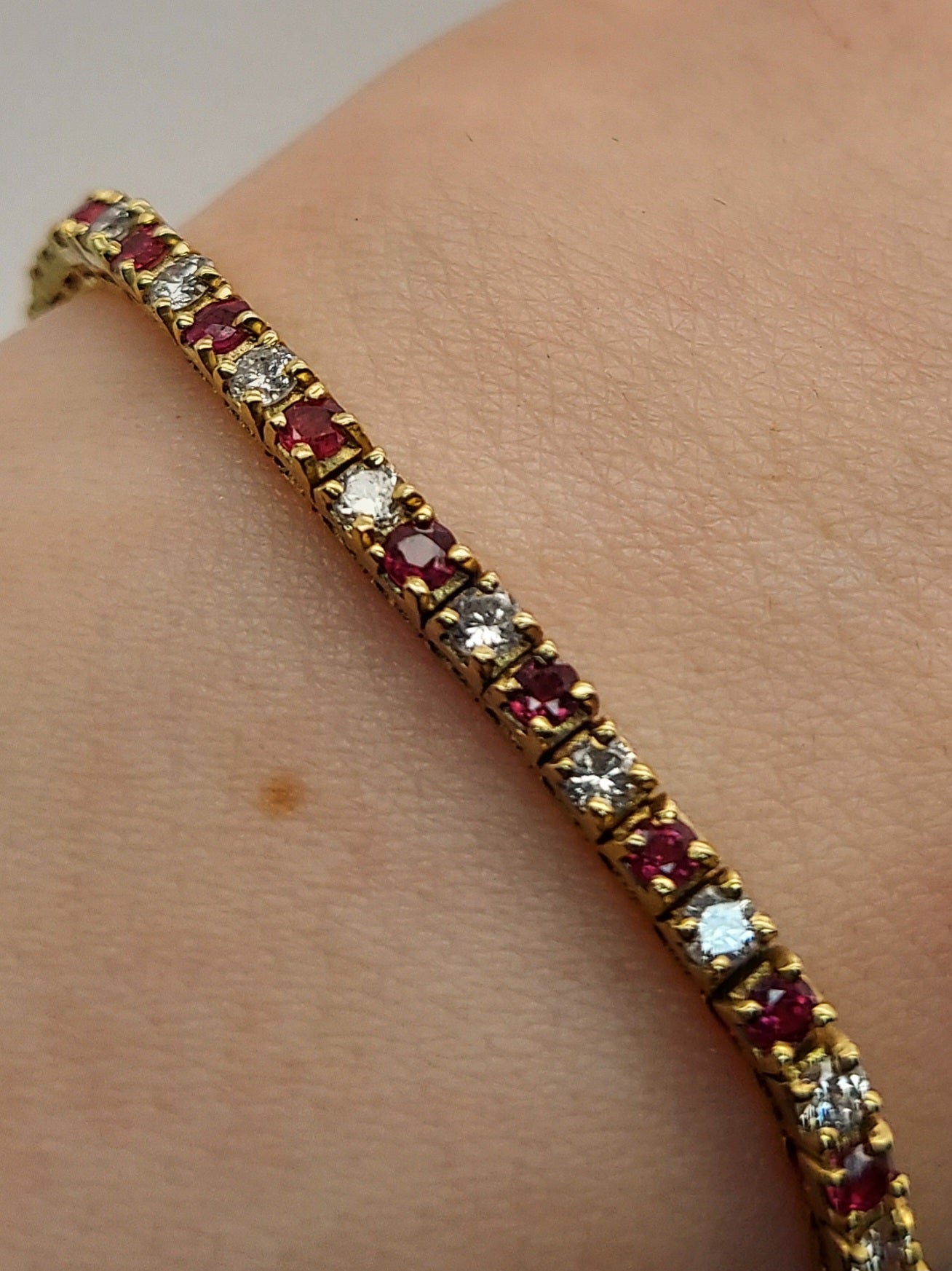 3 Carat Ruby & Diamond Tennis Bracelet