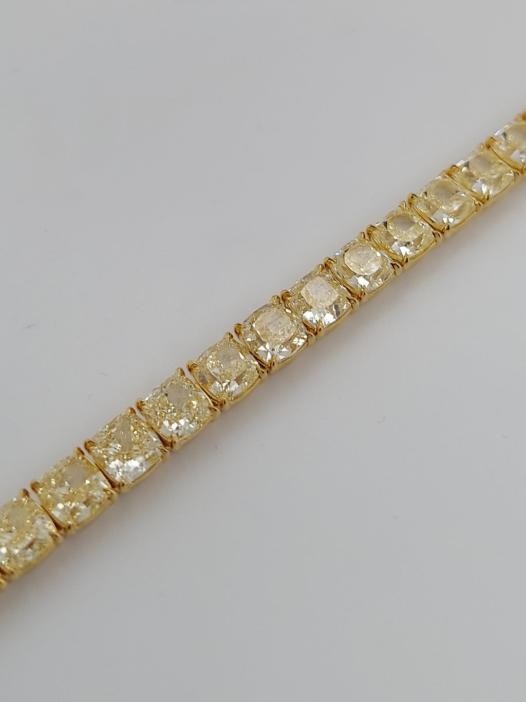 33.5 Carat Fancy Yellow Diamond Tennis Bracelet