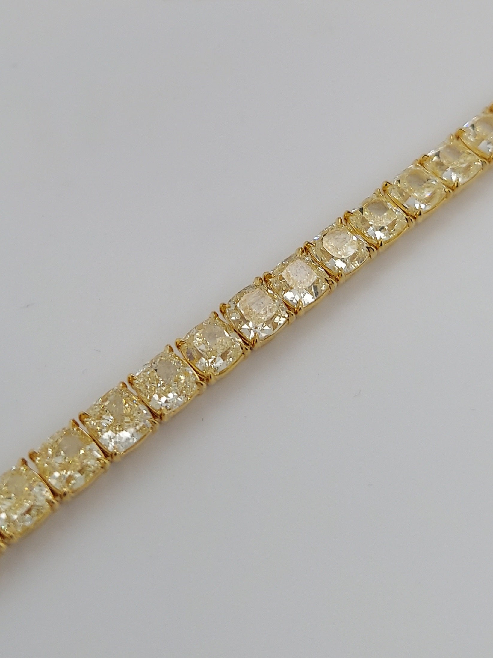 33.5 Carat Fancy Yellow Diamond Tennis Bracelet
