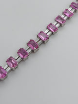 40 Carat Pink Sapphire & 8 Carat Diamonds Bracelet