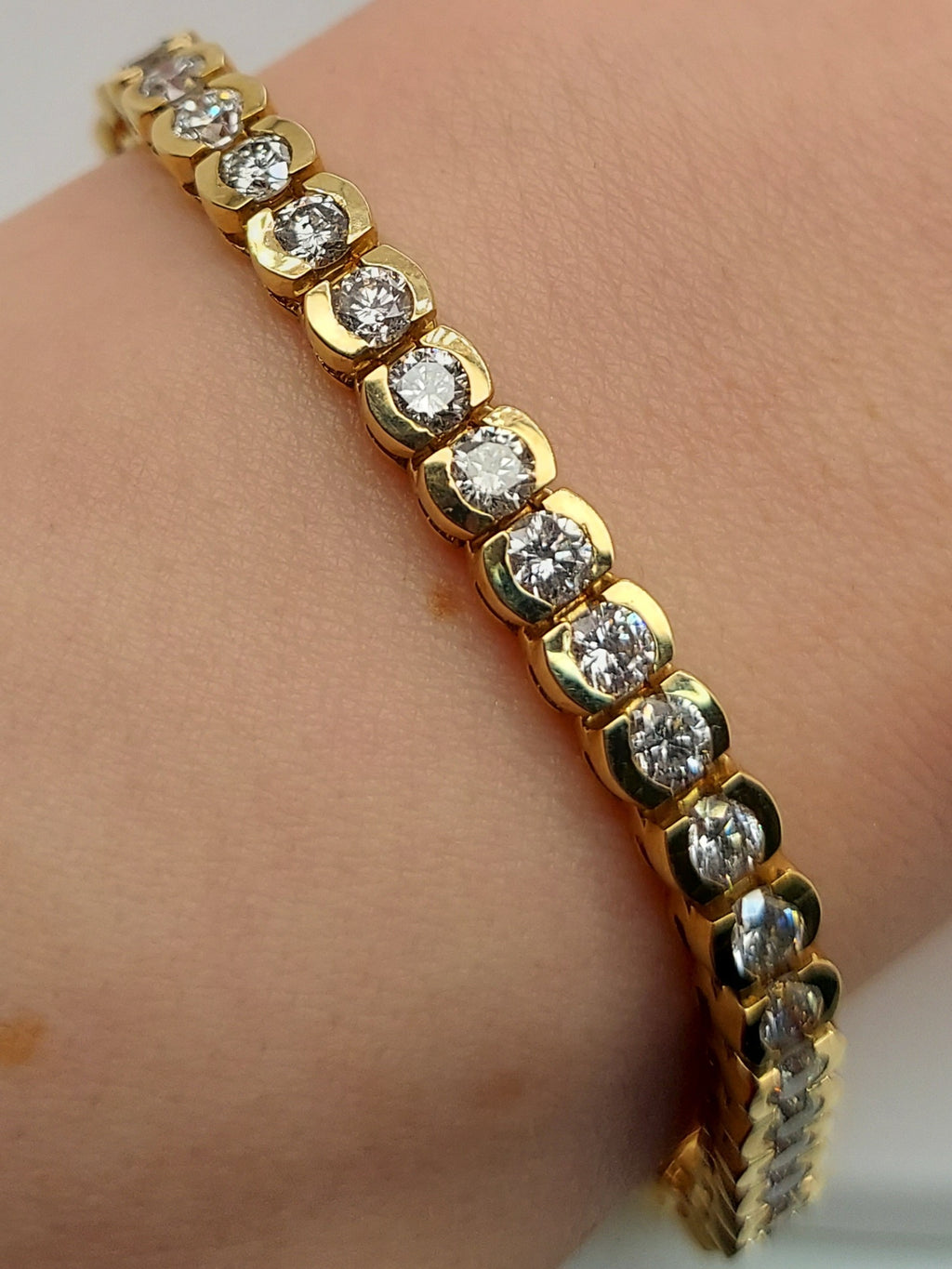 7.68 Carat Diamond Tennis Bracelet