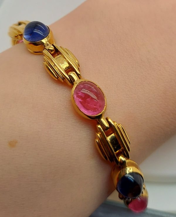 20 Carat Bvlgari Cabochon Gemstone Bracelet