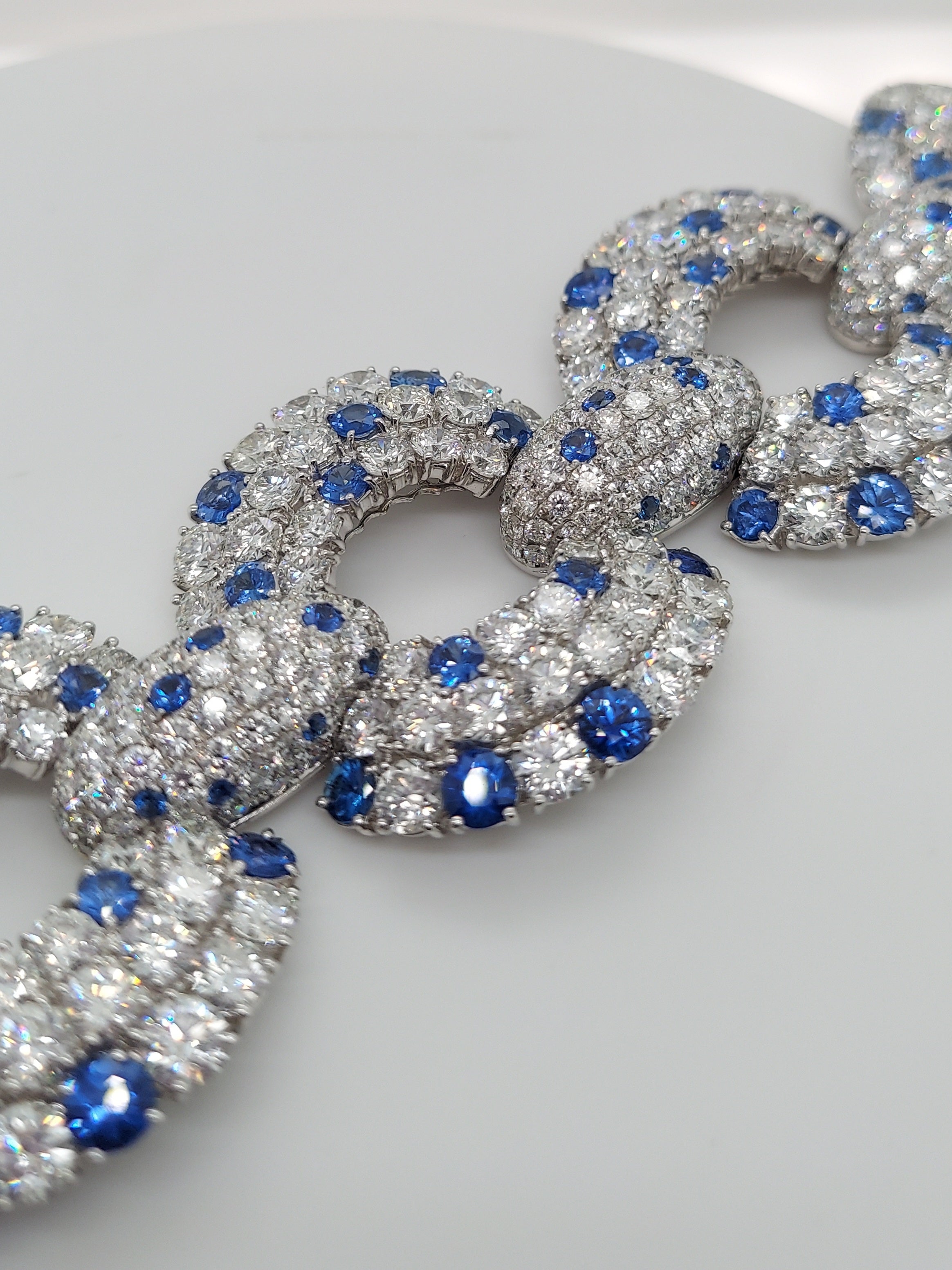 82 Carat Sapphire & 30 Carat Diamond Bracelet