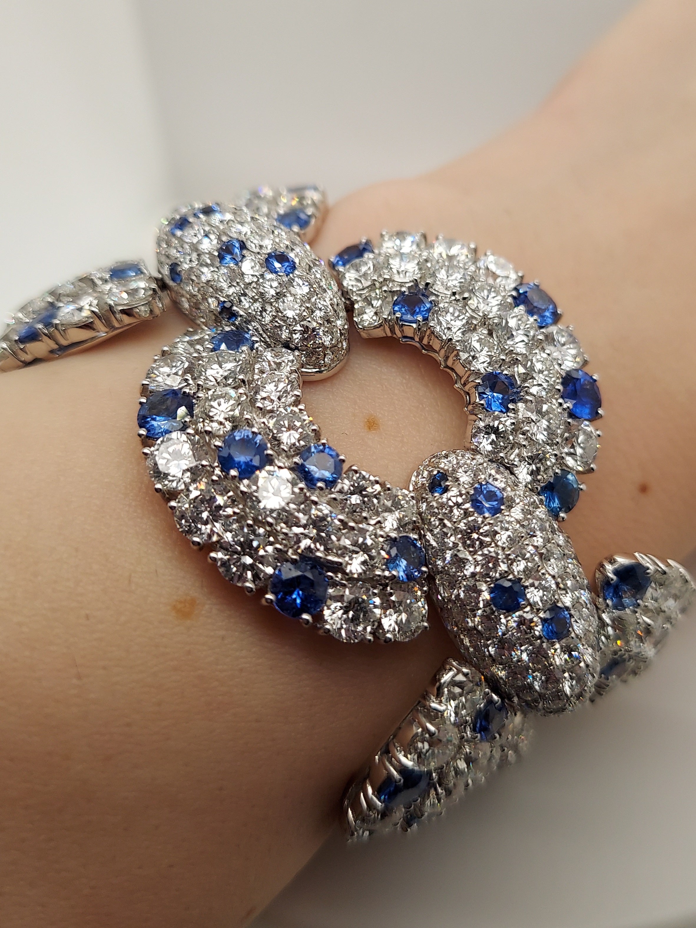 82 Carat Sapphire & 30 Carat Diamond Bracelet