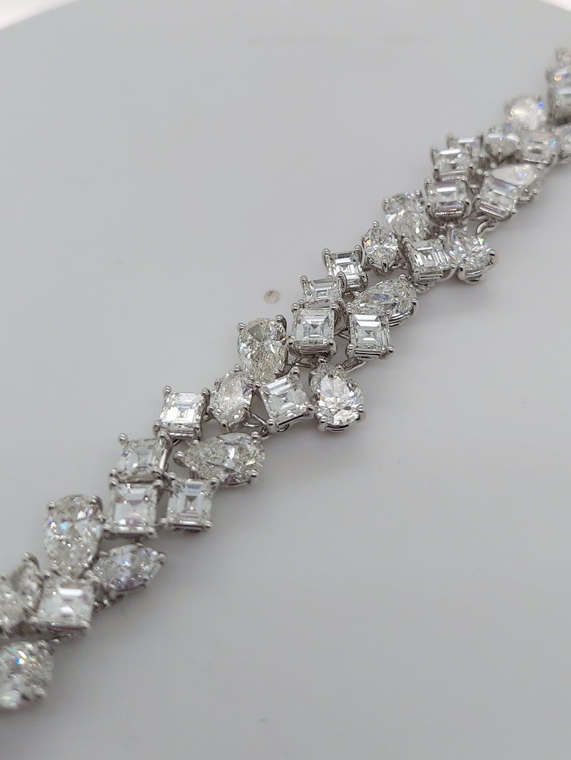 36.45 Carat Mixed Cut Diamond Bracelet