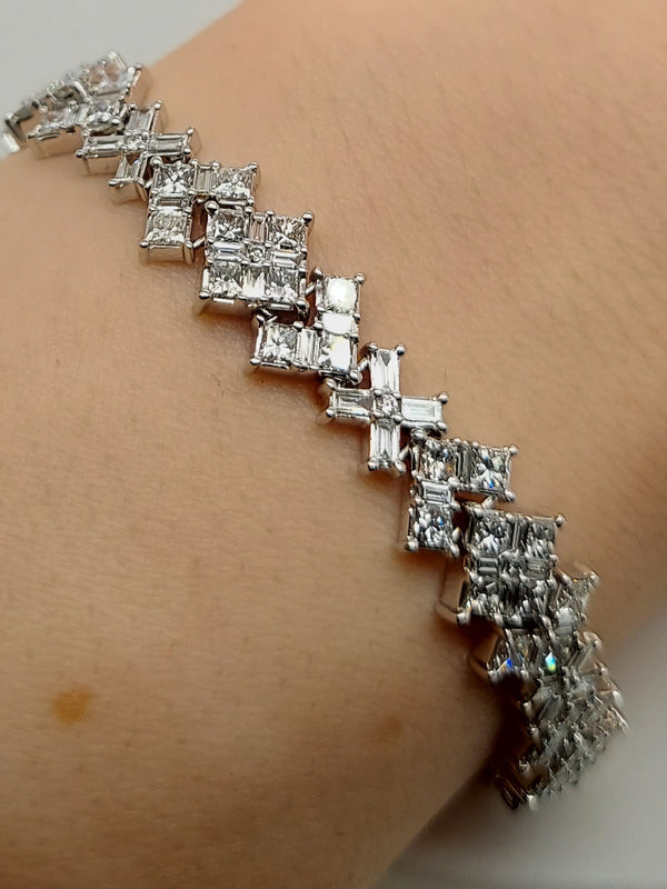 7 Carat Fancy Shape Diamond Bracelet