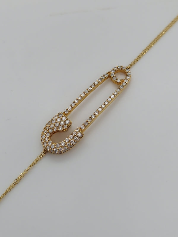 1.00 Carat Safety Pin Diamond Bracelet