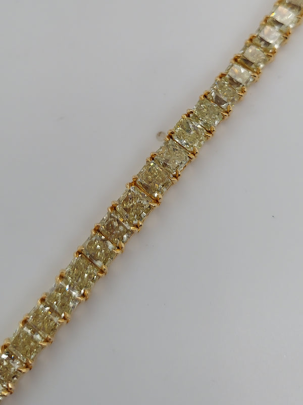 60 Carat Fancy Yellow Diamond Tennis Bracelet