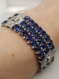 39.13 Carat Blue Sapphire & 9.02 Carat Diamond Bracelet