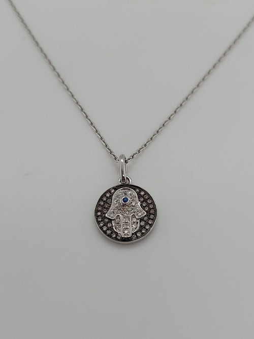0.50 Carat Diamond Hamsa Pendant