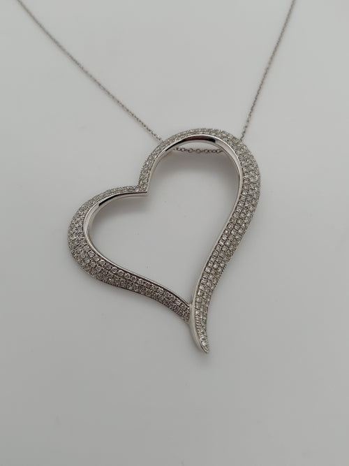 3 Carat Diamond Heart Pendant