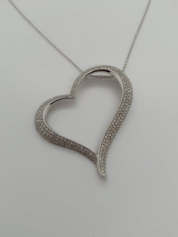 3 Carat Diamond Heart Pendant