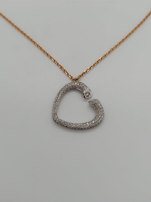 1.50 Carat Diamond Heart Pendant