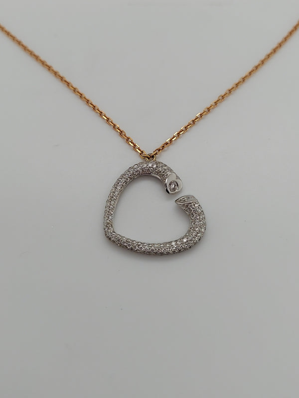 1.50 Carat Diamond Heart Pendant