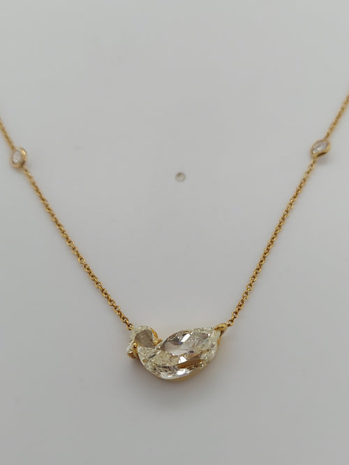 3.10 Carat Bird Diamond Pendant on DBTY Necklace