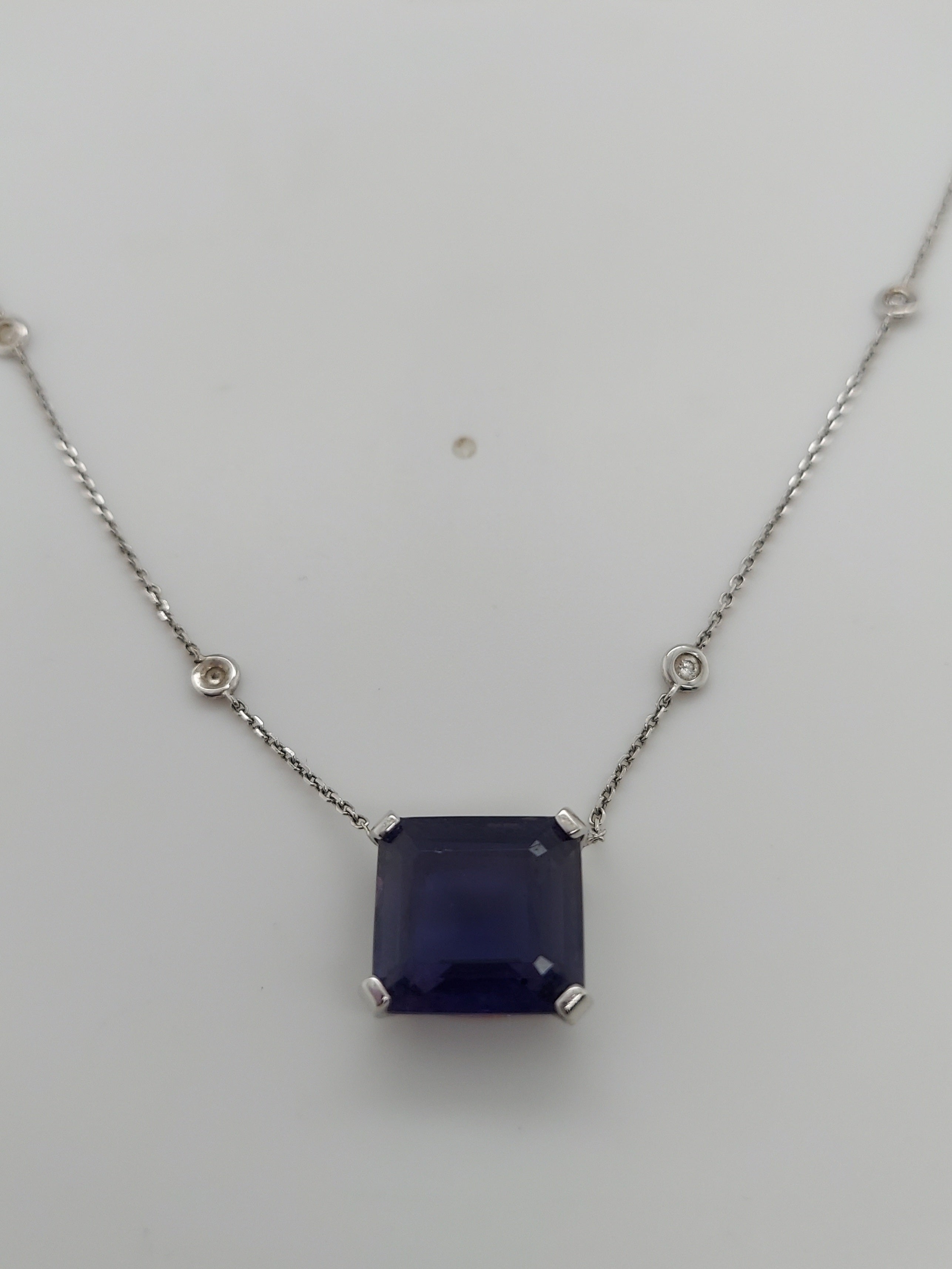 10 Carat Sapphire Pendant on DBTY Chain