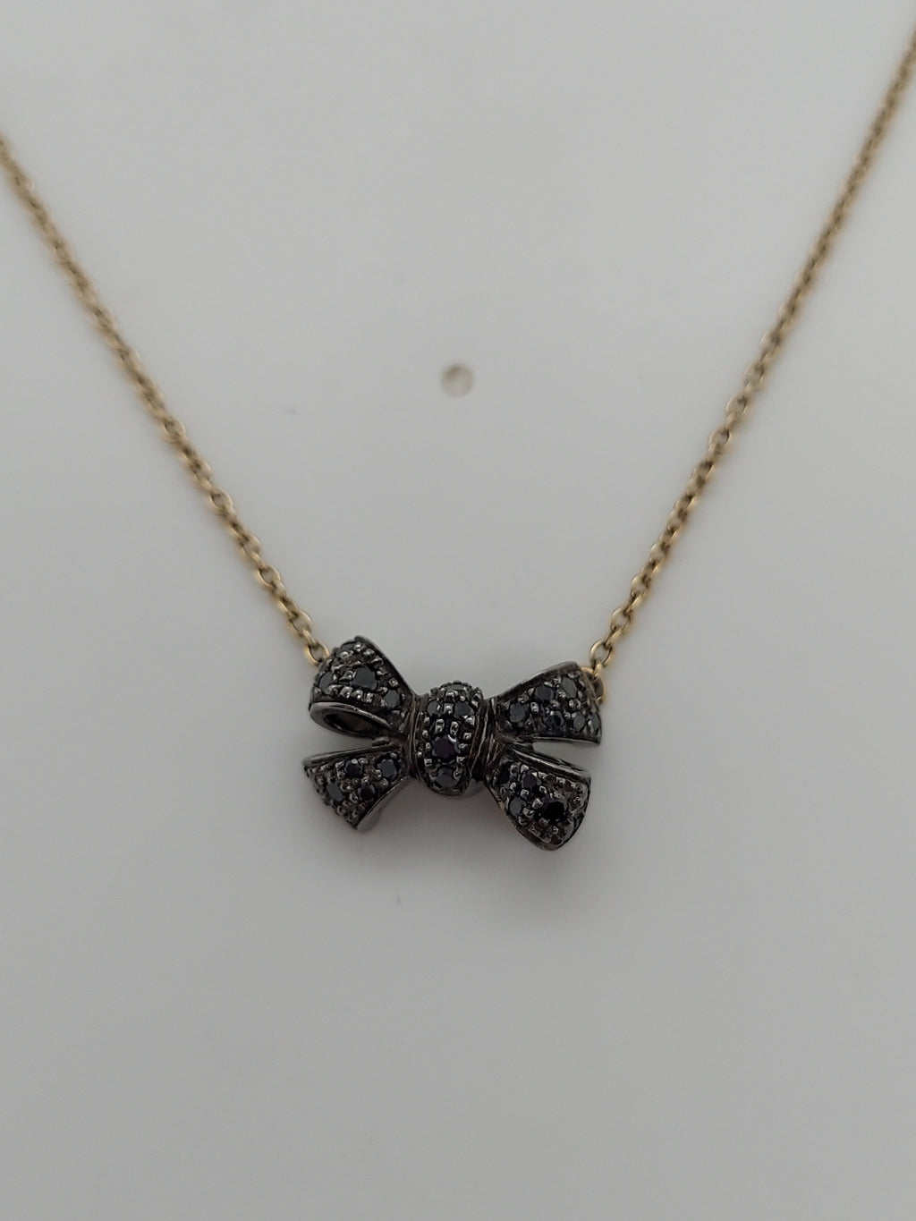 Black Diamond Bow Pendant
