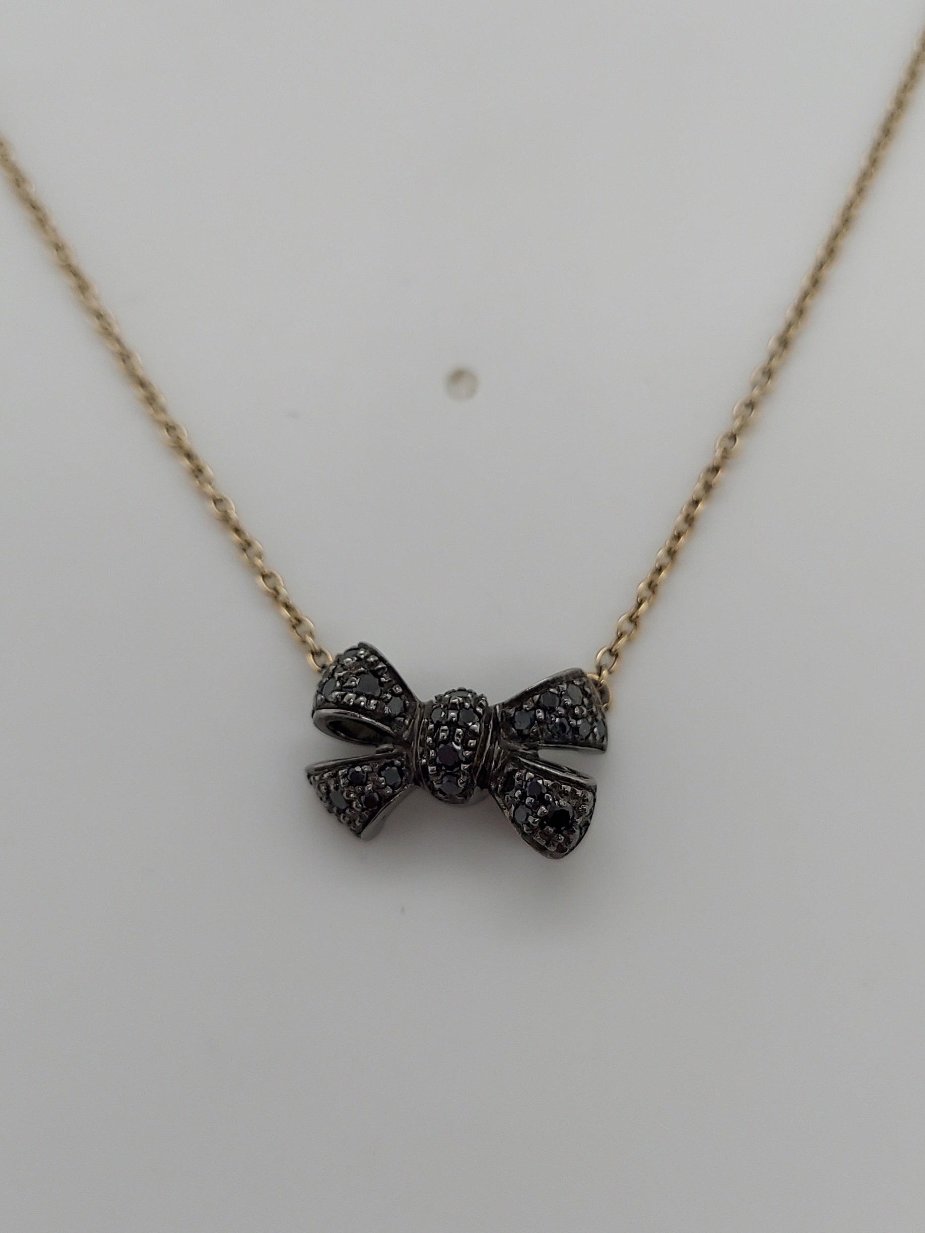 Black Diamond Bow Pendant