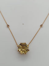 10 Carat Fancy Color Art Deco Diamond Pendant on DBTY Necklace