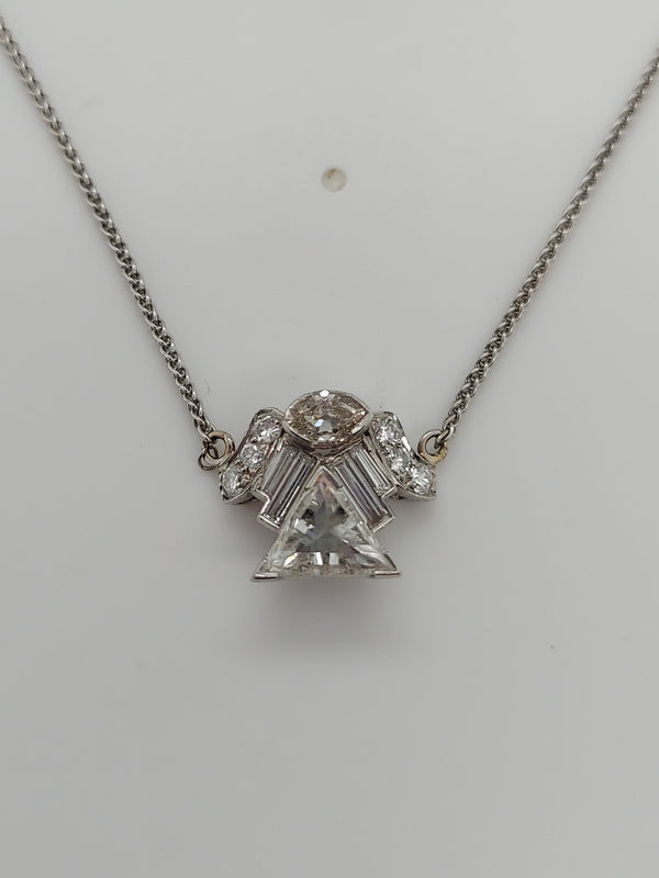 1.80 Carat Multicut Diamond Pendant