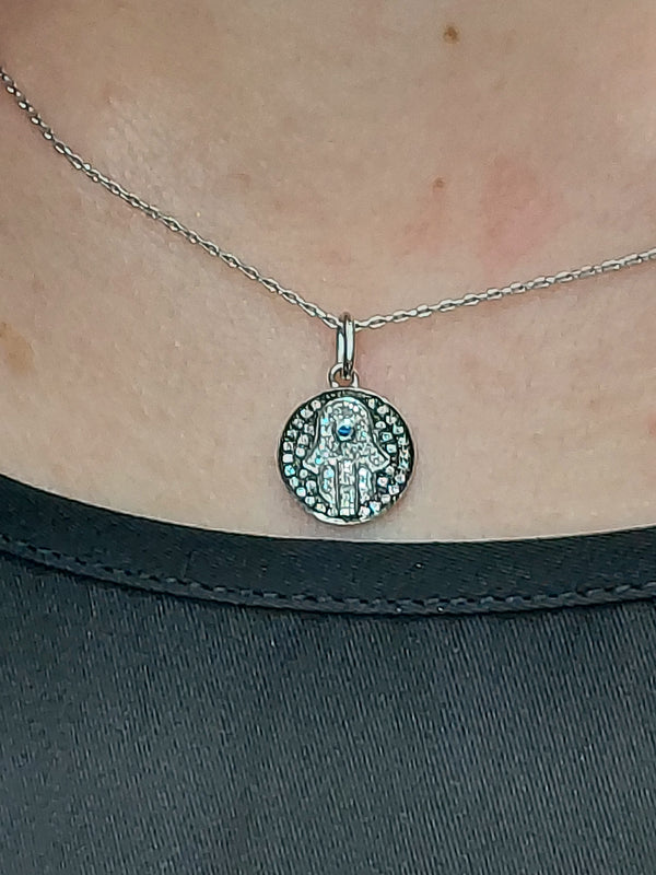 0.50 Carat Diamond Hamsa Pendant