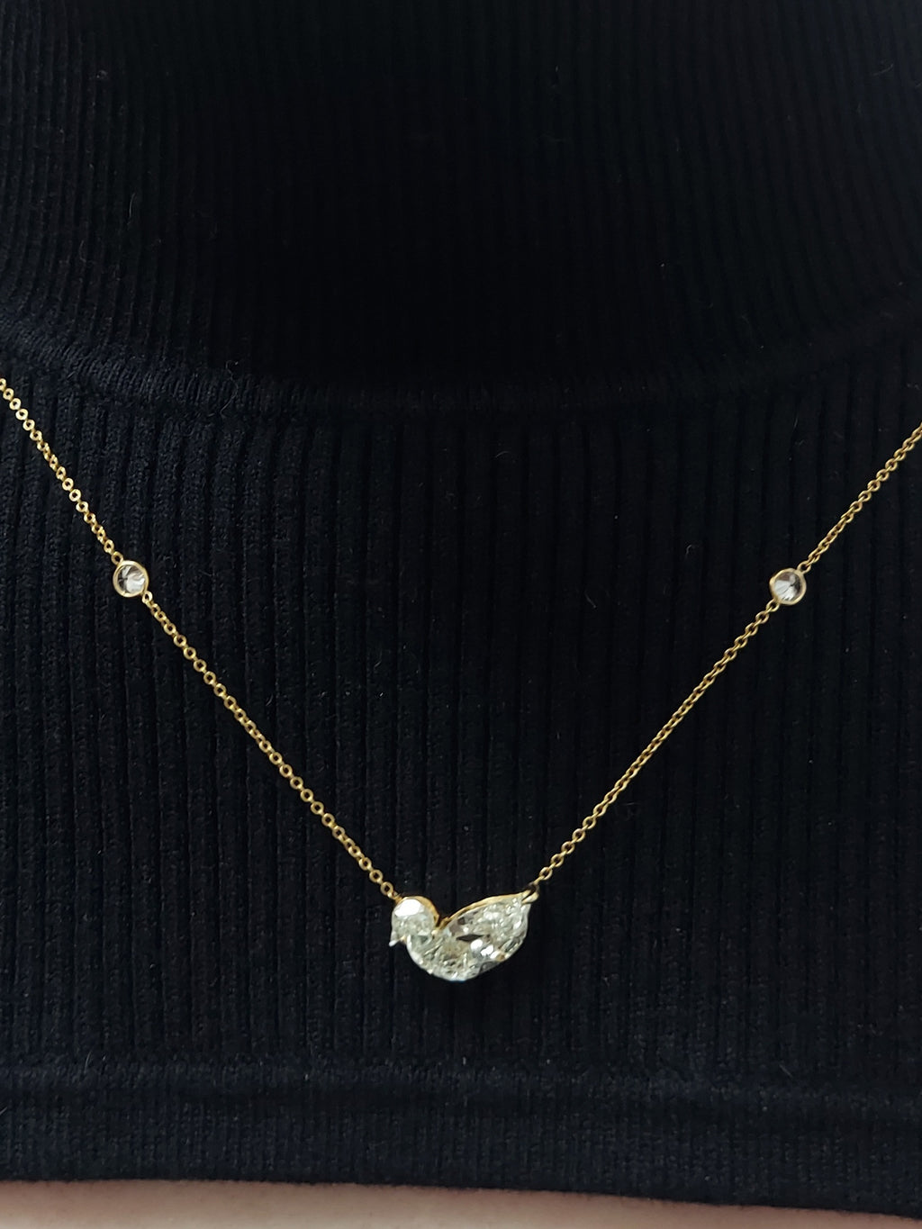 3.10 Carat Bird Diamond Pendant on DBTY Necklace