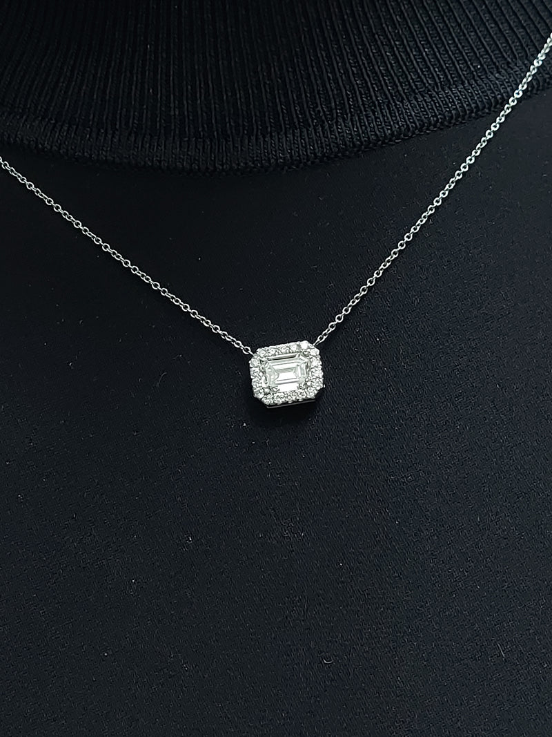 1.20 Carat Diamond Halo Pendant