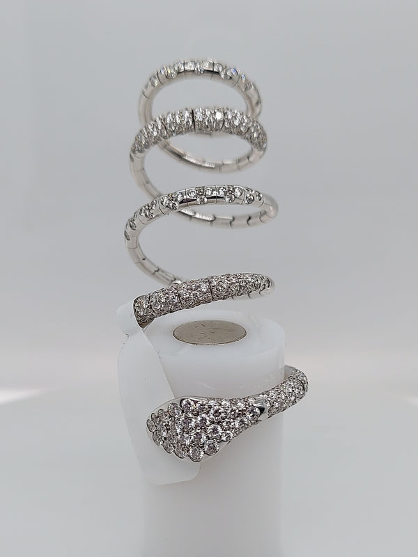 2.50 Carat Diamond Snake Ring