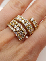 3.96 Carat Diamond Multi Row Ring