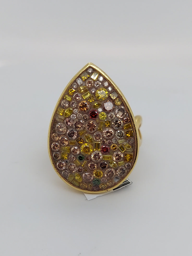 Fancy Color Diamonds & Gemstone Ring